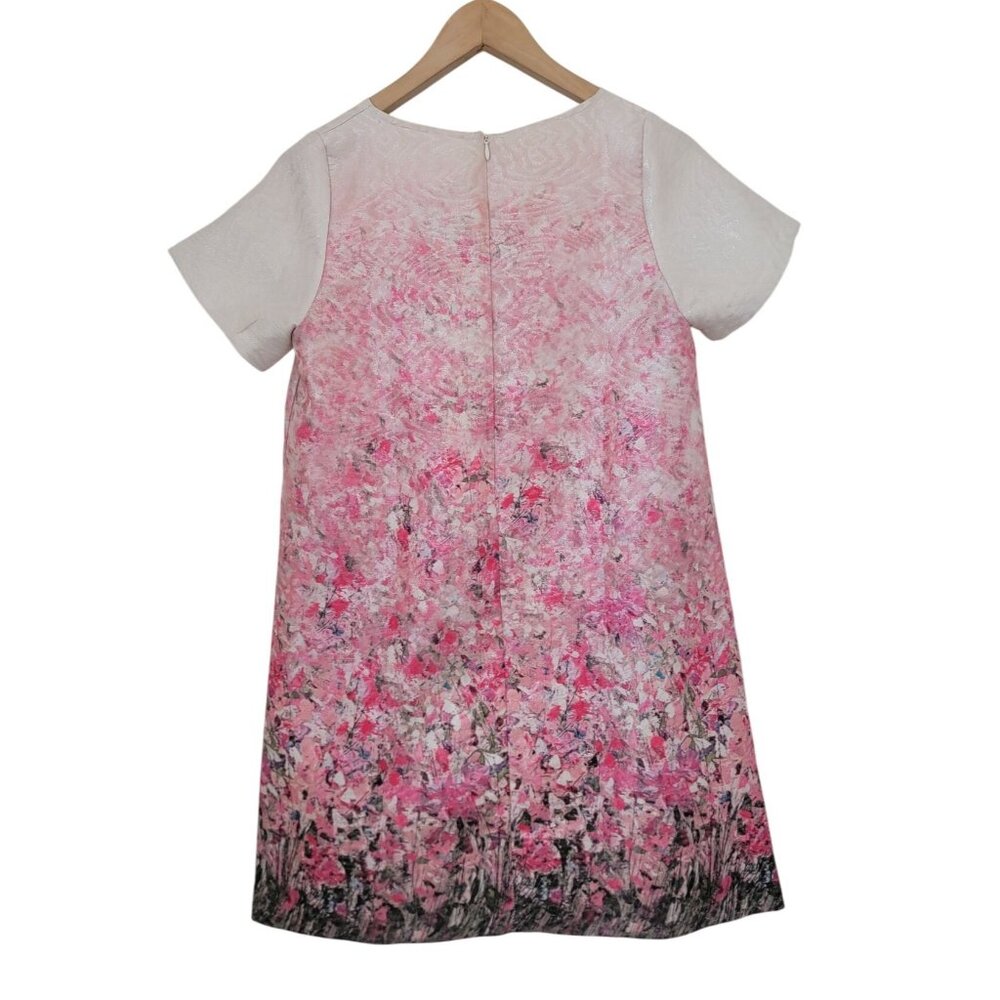 Sister Jane Floral Jacquard Shift Mini Dress Women's Sz M - Picture 2 of 7
